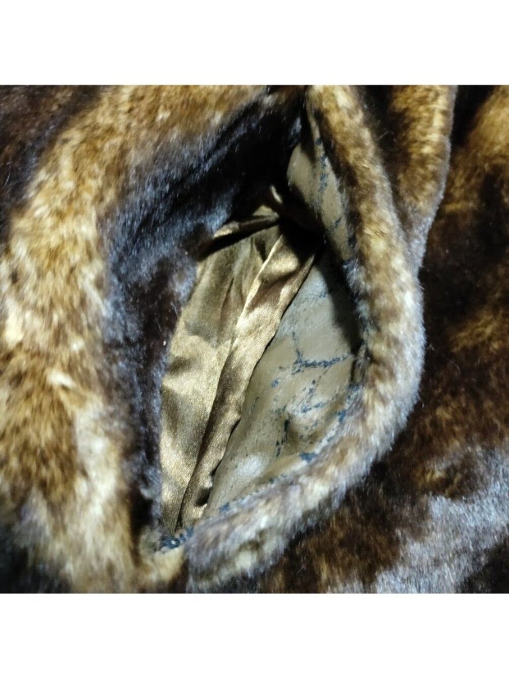 Jones New York Lux Brown Faux Fur Coat Hook Closure Hooded Coat Women's Size 1X - Picture 13 of 16